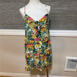 Colorful Forever 21 Tropical Print Dress